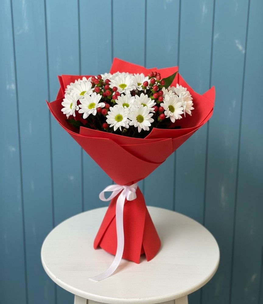 Букет цветов из: Хризантемы в Северск