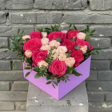 Цветочная композиция из Розы в коробке в Северск