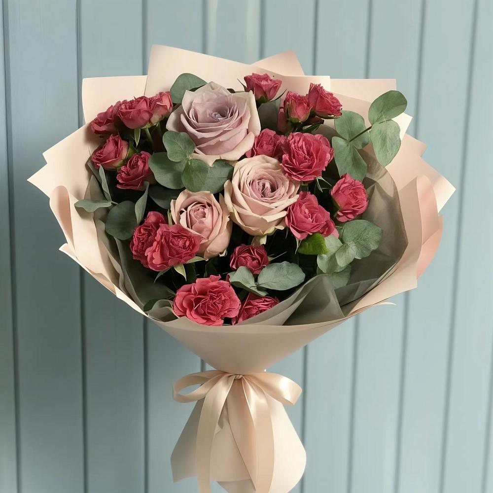 Букет цветов из: Гвоздики и Розы в Северск