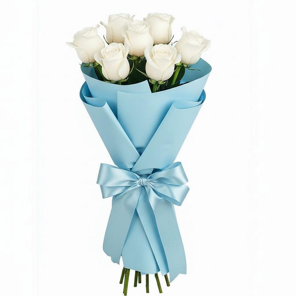 Букет 7 белых роз Проуд в Северск