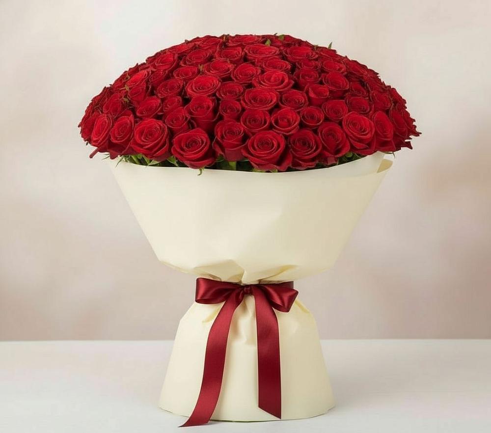 Букет 101 Красная роза Милано в Северск