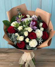 Букет цветов из:  Розы и Альстромерии в Северск
