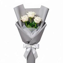 Букет 3 белые розы #REPLACE_PRED# Северск