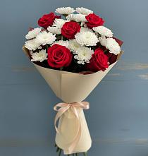 Букет цветов из:  Розы и Хризантемы в Северск
