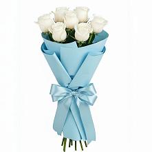 Букет 7 белых роз Проуд в Северск