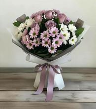 Букет цветов из:  Хризантемы и Розы #REPLACE_PRED# Северск