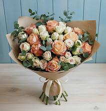 Букет цветов из:  Альстромерии и Розы в Северск